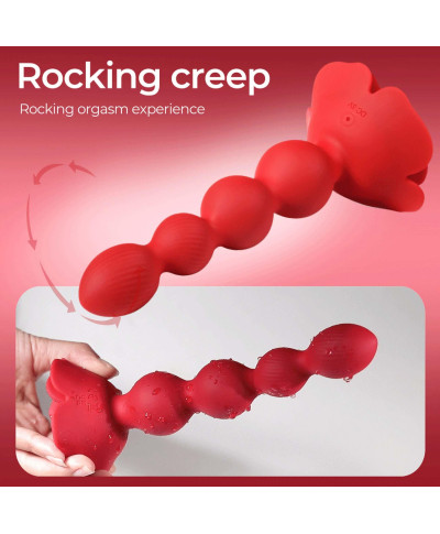 Rose rotating anal beads