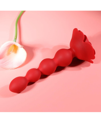Rose rotating anal beads