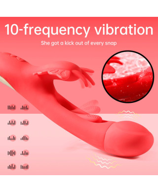 Butterfuly dual flicking vibrator