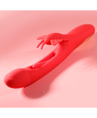 Butterfuly dual flicking vibrator