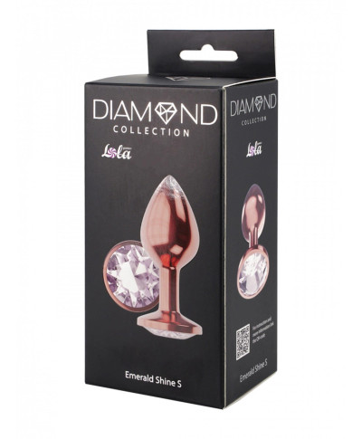 Plug-Butt Plug Diamond Moonstone Shine S Rose Gold