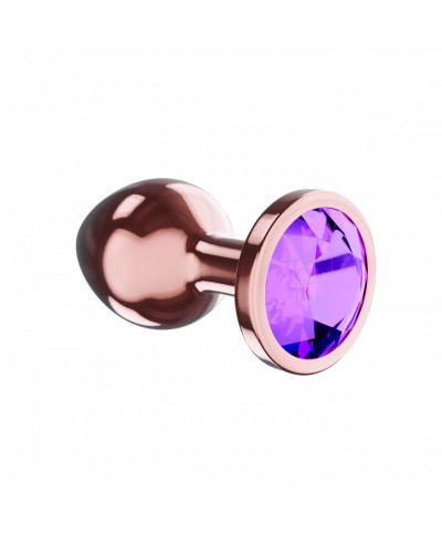 Plug-Butt Plug Diamond Amethyst Shine S Rose Gold