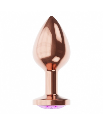 Plug-Butt Plug Diamond Amethyst Shine S Rose Gold