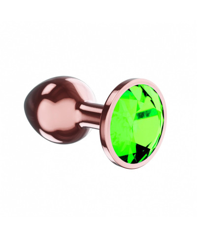 Plug-Butt Plug Diamond Emerald Shine S Rose Gold