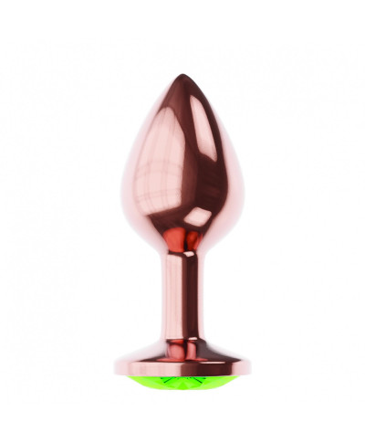 Plug-Butt Plug Diamond Emerald Shine S Rose Gold
