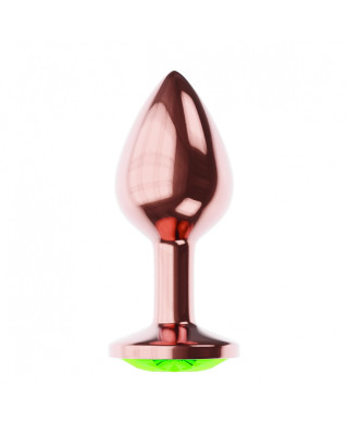 Plug-Butt Plug Diamond Emerald Shine S Rose Gold