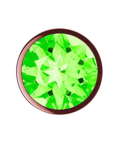 Plug-Butt Plug Diamond Emerald Shine S Rose Gold