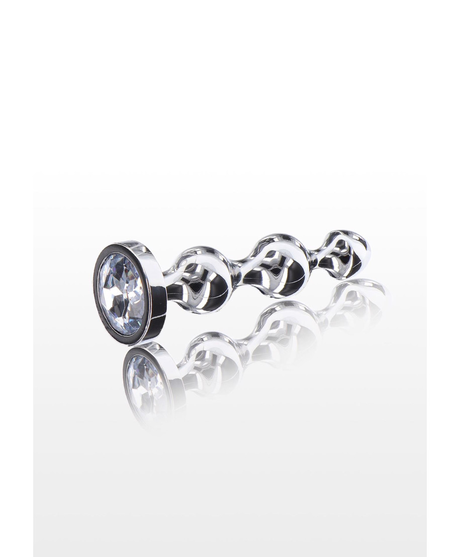 Korek analny sonda stalowa kulkowa diament 13cm