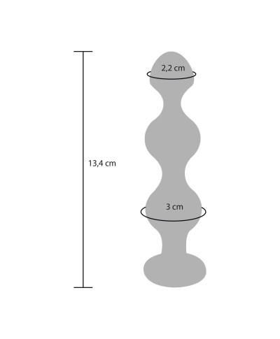 Korek analny sonda stalowa kulkowa diament 13cm