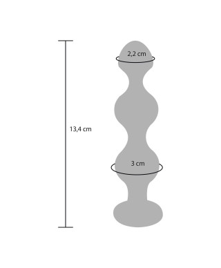 Korek analny sonda stalowa kulkowa diament 13cm