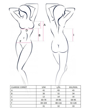 Bielizna-CLARISSE CORSET black XXLXXXL - Casmir