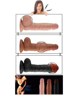 Dildo z przyssawką penis realistyczny żylasty