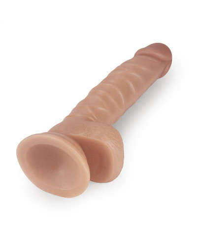 Dildo z przyssawką penis realistyczny żylasty