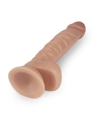 Dildo z przyssawką penis realistyczny żylasty