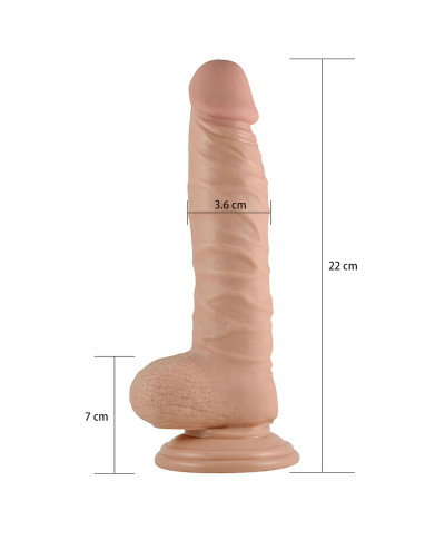 Dildo z przyssawką penis realistyczny żylasty