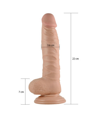 Dildo z przyssawką penis realistyczny żylasty