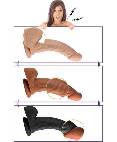 Erotyczne dildo giętki penis na przyssawce orgazm