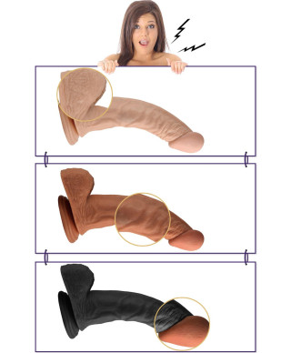 Erotyczne dildo giętki penis na przyssawce orgazm