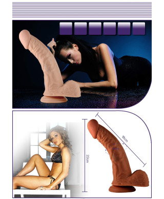 Erotyczne dildo giętki penis na przyssawce orgazm