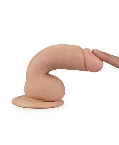 Dildo przyssawka penis żylasty realistyczny 17 cm