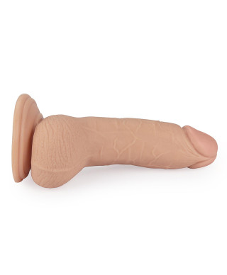 Dildo przyssawka penis żylasty realistyczny 17 cm