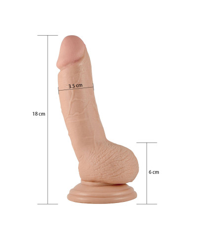 Dildo przyssawka penis żylasty realistyczny 17 cm