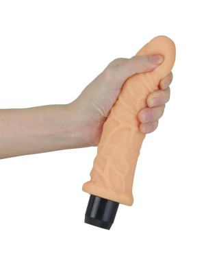 Wibrator naturalny żylasty penis z wibracją 20 cm