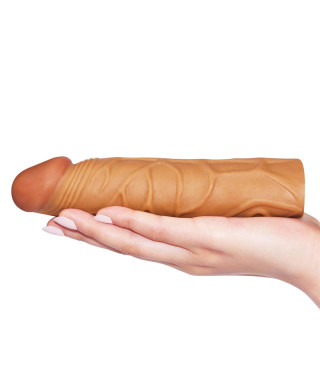 Opalona nakładka na penisa żylasta latynoski 17 cm