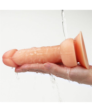 Wyżyłowany penis gruby z przyssawką dildo 18 cm