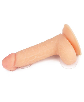 Wyżyłowany penis gruby z przyssawką dildo 18 cm