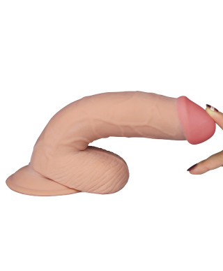 Dildo realistyczne gumowe z przyssawką wibracje