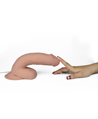 Dildo realistyczne gumowe z przyssawką wibracje