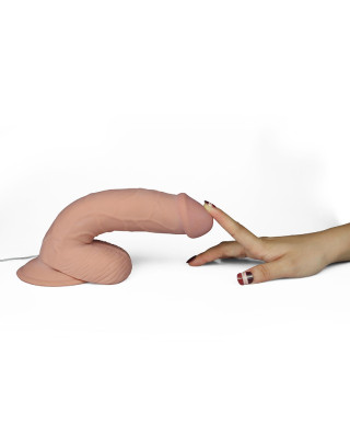 Dildo realistyczne gumowe z przyssawką wibracje