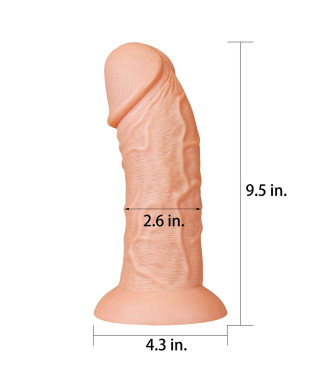 Ogromne dildo realistyczny wygląd przyssawka 24 cm