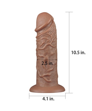 Gigantyczne dildo z przyssawką wyżyłowane 265 cm