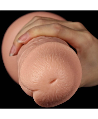 Grube ogromne dildo z przyssawką wibracje 28 cm