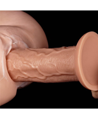 Grube ogromne dildo z przyssawką wibracje 28 cm