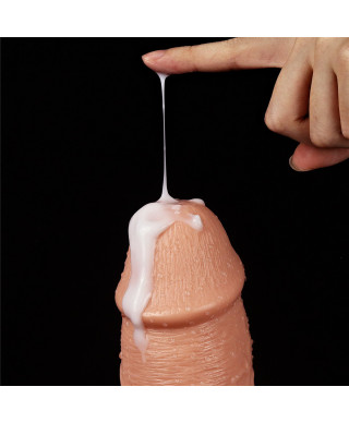 Grube ogromne dildo z przyssawką wibracje 28 cm