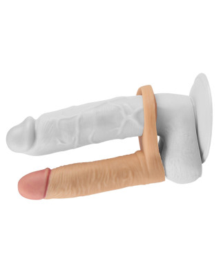 Dildo analne z pierścieniem na penisa silikonowe