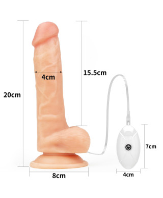 Majtki strap-on w zestawie z wibrującym dildo 20cm