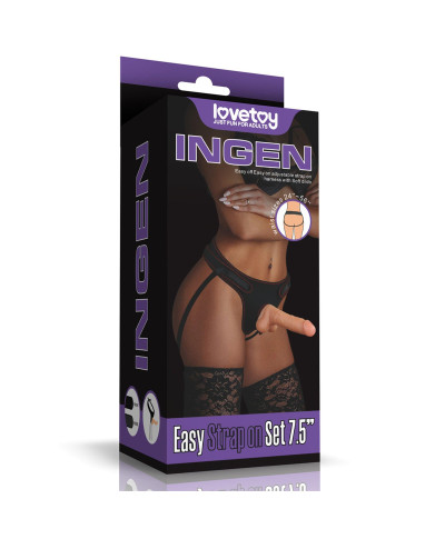 Strap-on z elastycznym penisem realistyczny 19 cm