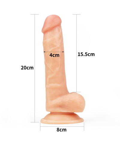 Strap-on z elastycznym penisem realistyczny 19 cm