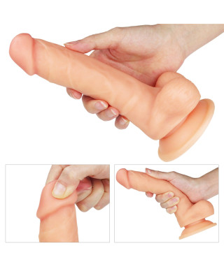 Strap-on z elastycznym penisem realistyczny 19 cm