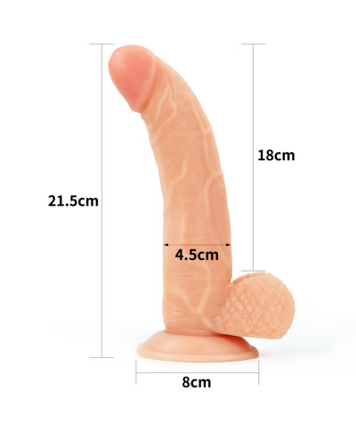 Strap-on elastyczne dildo realistyczny penis 21 cm