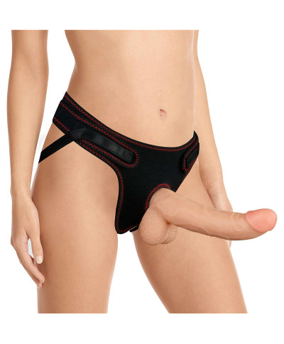 Strap-on elastyczne dildo realistyczny penis 21 cm