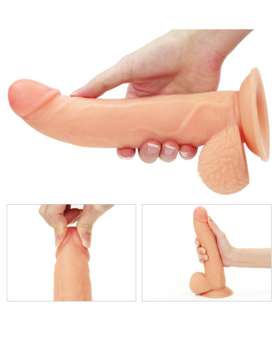 Strap-on elastyczne dildo realistyczny penis 21 cm