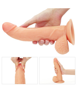 Strap-on elastyczne dildo realistyczny penis 21 cm