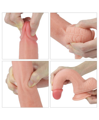 Realistyczne dildo silikonowe z przyssawką 205 cm