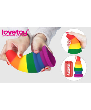 Tęczowa zatyczka analna korek elastyczny 15 cm