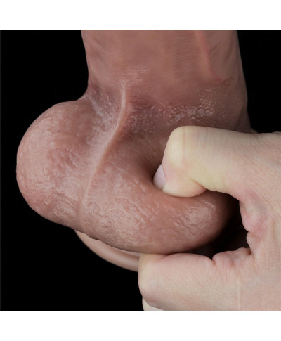 Śliczny żylasty penis sexowny z przyssawką 265 cm